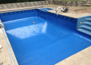 New play pool with two shallow ends